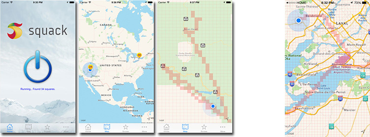 squack - location-based tracking app
